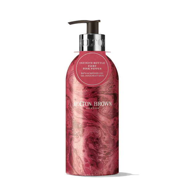 MOLTON BROWN 400ML LIMITED EDITION PINK PEPPER BATH & SHOWER GEL INFINITE BOTTLE